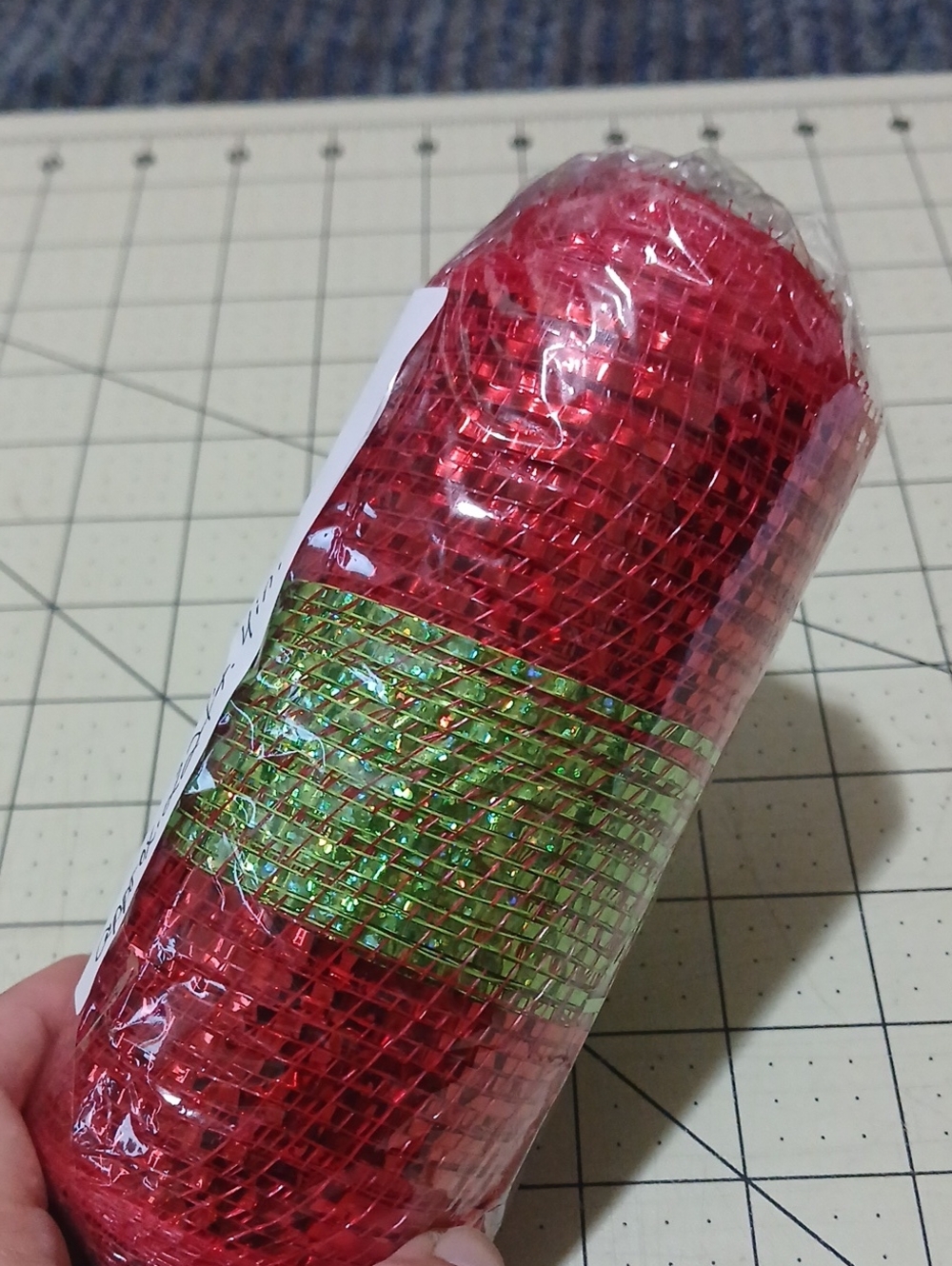 Deco Mesh - Red & Green